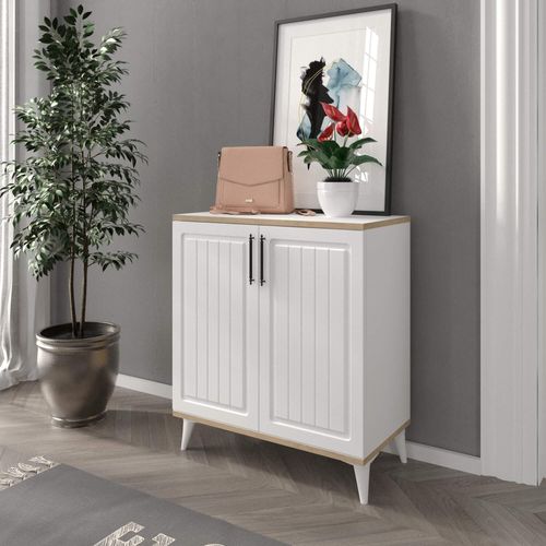 Latte - White, Oak Oak
White Shoe Cabinet slika 1