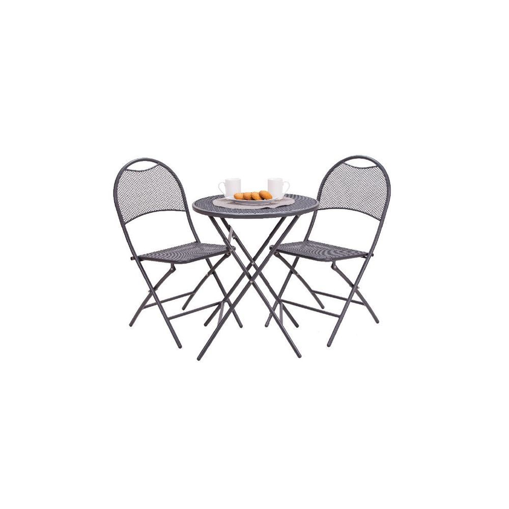 Metalni balkon set – sto + 2 stolice slika 1
