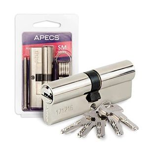 APECS - SM sigurnosni cilindar 35 x 45 mm, 5 ključeva, nikl