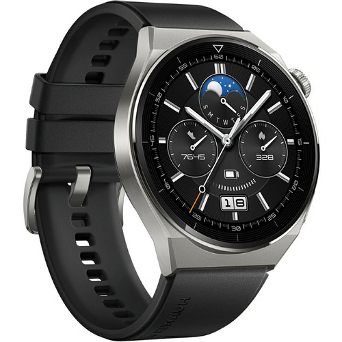 Huawei Watch GT 3 Pro 46mm Silicon Black Fluoroelastomer Strap slika 3