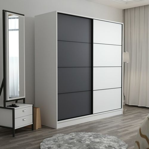 Kale - 7158 WhiteAnthracite Wardrobe slika 2