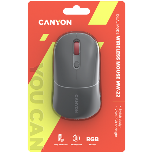 Canyon MW-2 (CNS-CMSW22DG) RGB bežični optički miš crni slika 6