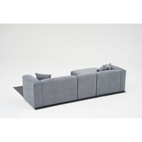 Linden Mini Left - Grey Grey Corner Sofa slika 7