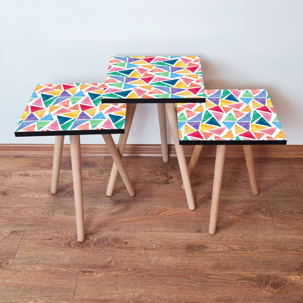 Nesting stolovi 3Shp16 - (3 komada) - boje: višebojni slika 1