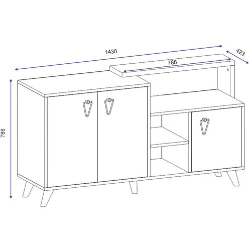 Luzzi - Walnut, Anthracite Walnut
Anthracite Console slika 5