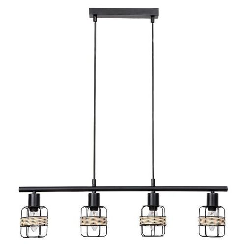 Rabalux Indiana, metal Visilica lampa,E14 4x MAX25W, mat crna slika 1