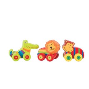 Orange tree toys Drveni set vozalica- 3 životinje iz džungle