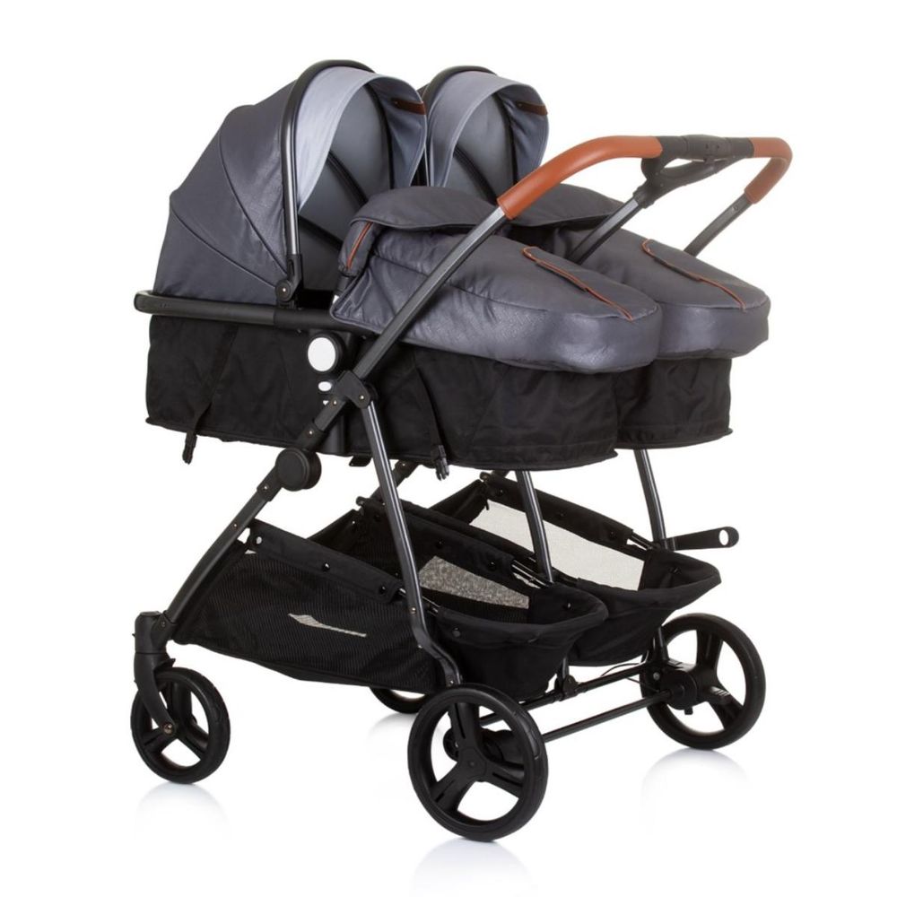 Chipolino Kolica za blizance Duo Smart Silver Grey Kbds02402Sg slika 2