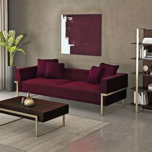 Magenta Red 2-Seat Sofa