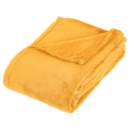 ATMOSPHERA DEKA MICROPLUSH 180X130X1CM POLIESTER OKER slika 1