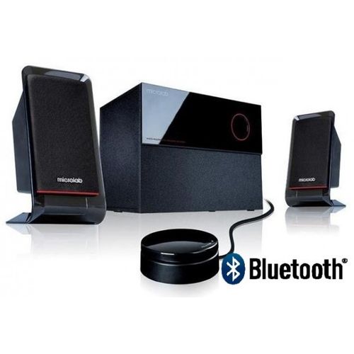 Microlab M200BT Aktivni drveni zvucnici 2.1 40W RMS(16W, 2x12W) BLUETOOTH daljinski , 3.5mm slika 1