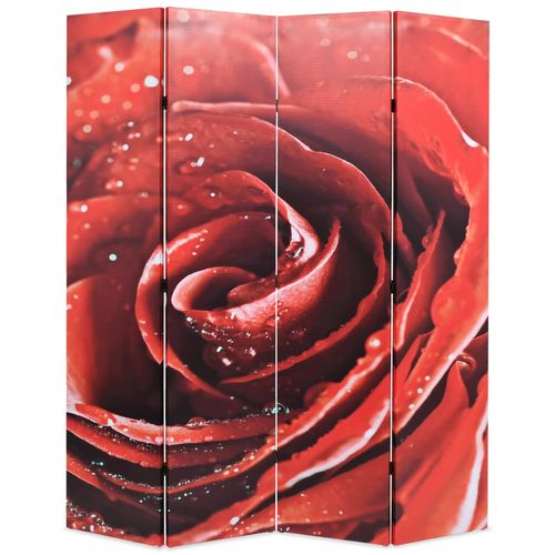 Sklopiva sobna pregrada sa slikom crvene ruže 160 x 170 cm slika 20