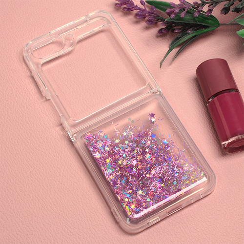 Maska Glitter za Samsung F731B Galaxy Z Flip 5 5G pink slika 1