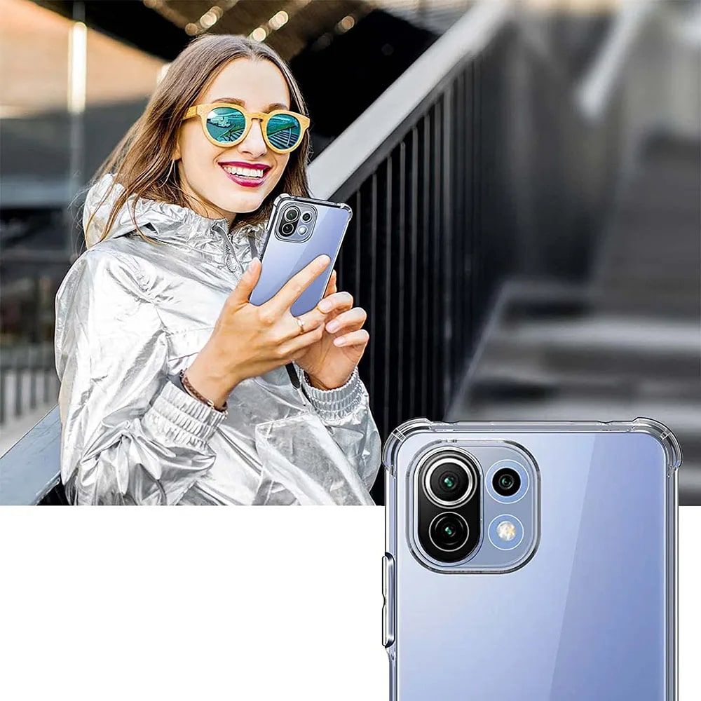 Techsuit Shockproof Clear Silicone prozirna maskica otporna na udarce za Xiaomi Mi 11 Lite 4G / Mi 11 Lite 5G / 11 Lite 5G NE slika 4