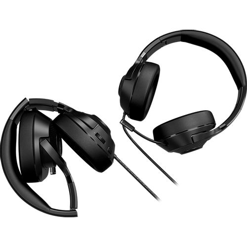 LORGAR Noah 101, Gaming headset with microphone, 3.5mm jack connection, cable length 2m, foldable design, PU leather ear pads, size: 185*195*80mm, 0.245kg, black slika 6