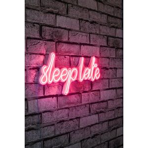 Wallity Ukrasna plastična LED rasvjeta, Sleep Late - Pink
