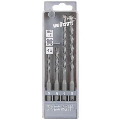 Wolfcraft  8456000 karbid komplet udarnih svrdla 4-dijelni 5 mm, 6 mm, 6 mm, 8 mm  SDS-Plus 1 Set slika 1