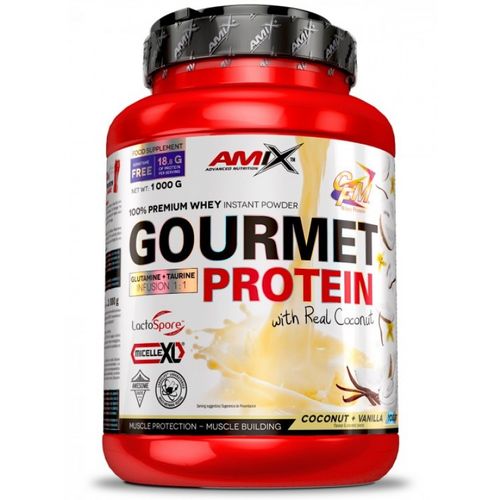 AMIX Gourmet Protein 1 kg Vanila-Kokos slika 1