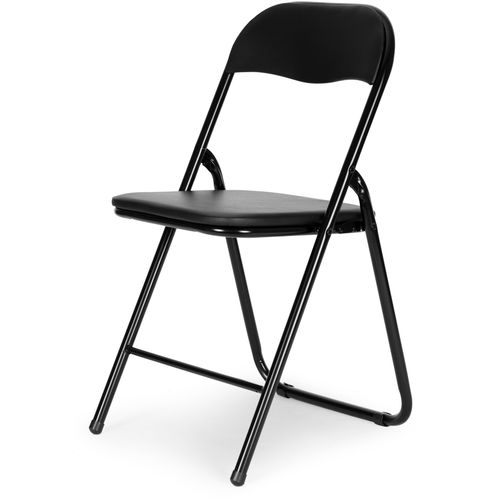 Modernhome set od 4 sklopive stolice - crna eko koža slika 2