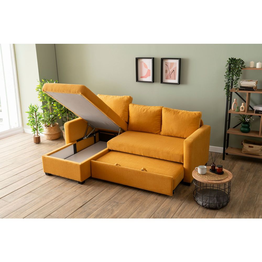Krevetna ugaona sofa Flavia – bež slika 5