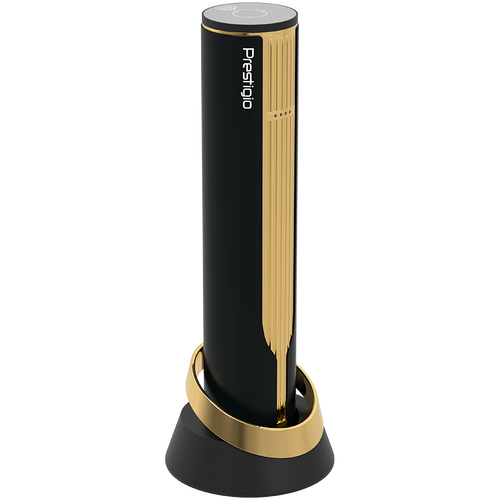 Prestigio Maggiore, smart wine opener, 100% automatic, opens up to 70 bottles without recharging, foil cutter included, premium design, 480mAh battery, Dimensions D 48*H228mm, black + gold color. slika 3