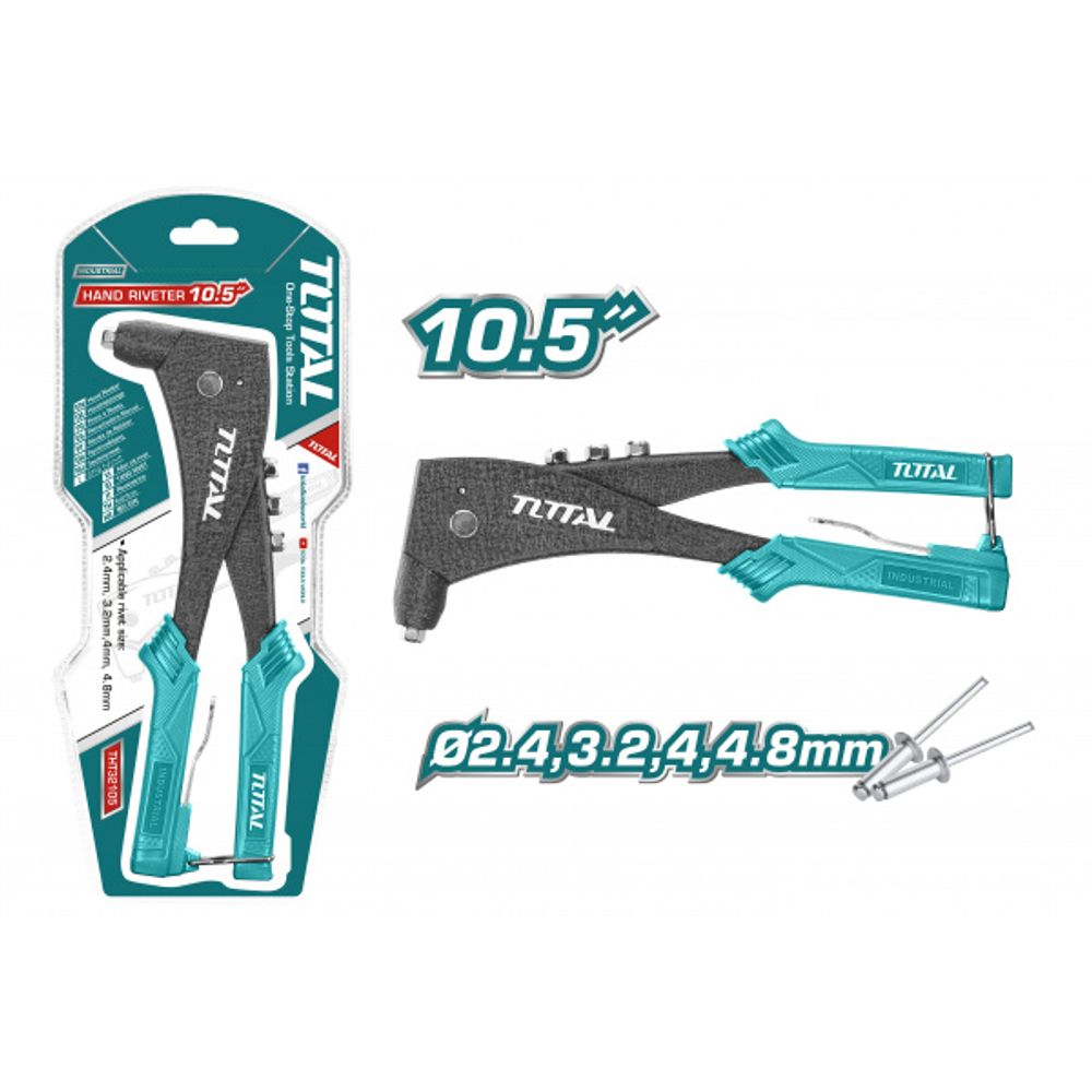 TOTAL Kliješta za zakovice 4-IN-1, 10,5 cm / INDUSTRIAL (THT32105) slika 1