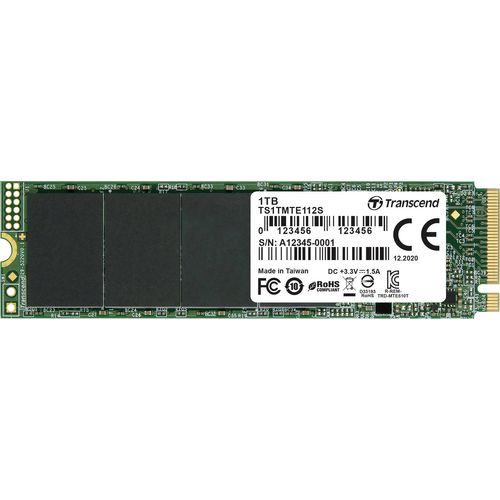 Transcend TS1TMTE112S M.2 NVMe 1TB SSD, DRAM-less, (single sided), 400 TBW, 2280 slika 1