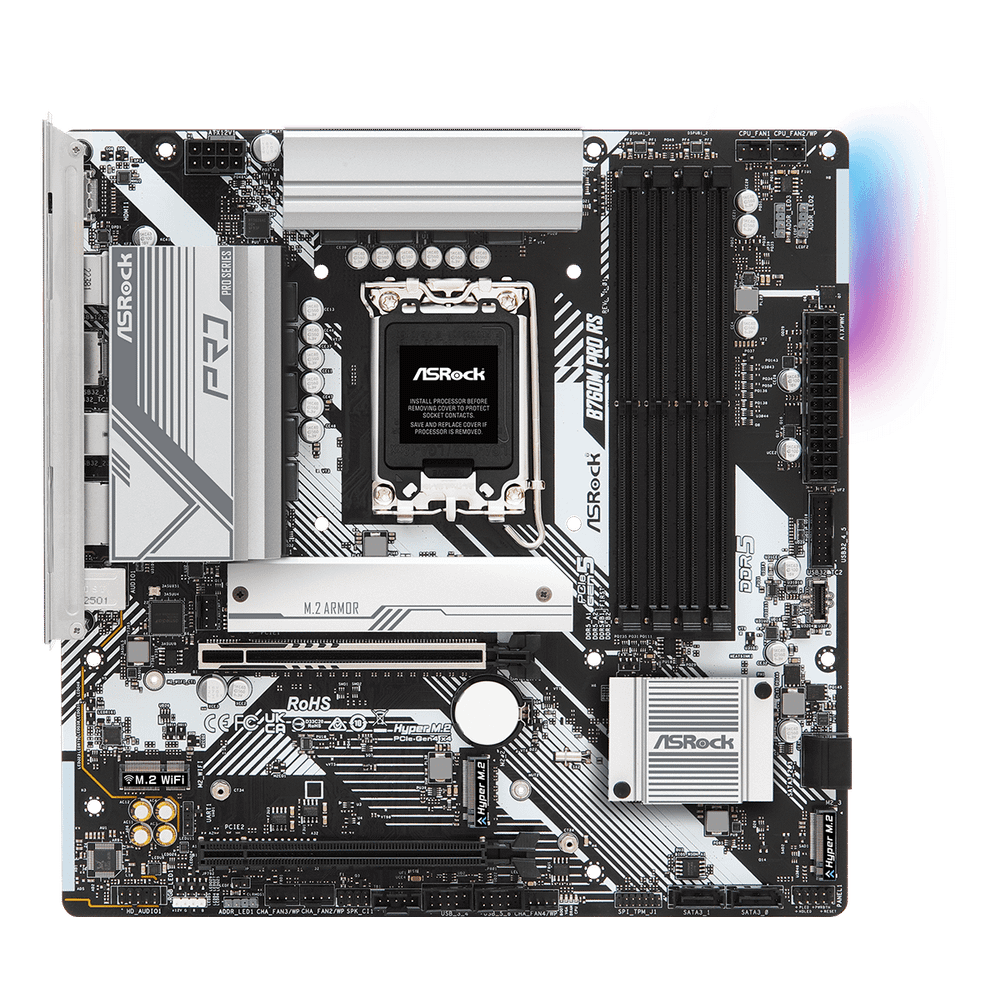 ASROCK MB B760M PRO RSIntel B760, LGA1700, 4xDDR53xM.2, 4xSATA, RAID, HDMI, DP, mATX slika 2