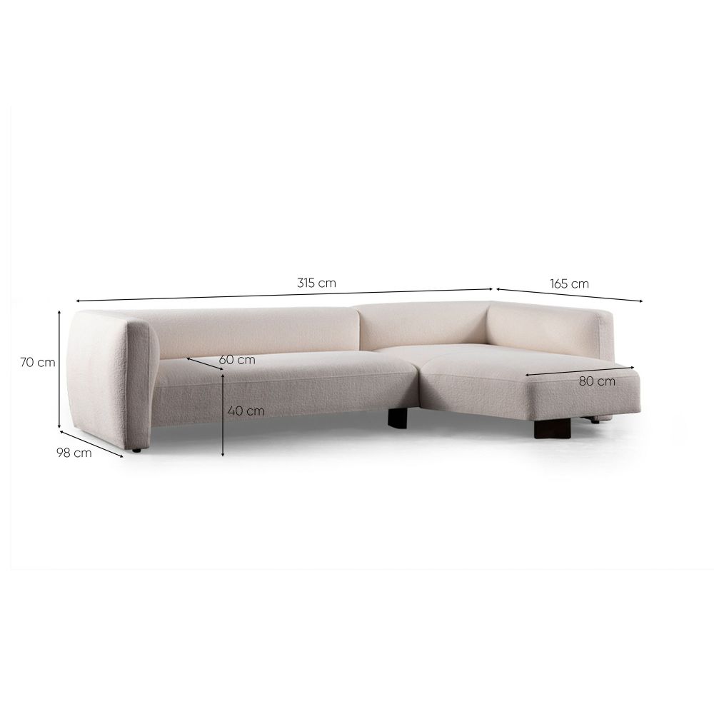 Ugaona Sofa Rena - Desni Kutak - Bijela slika 10