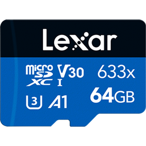 Lexar SD micro 64GB SDHC 633x UHS-I, 100MB/s read 45MB/s write C10 A1 V30 U3 slika 1