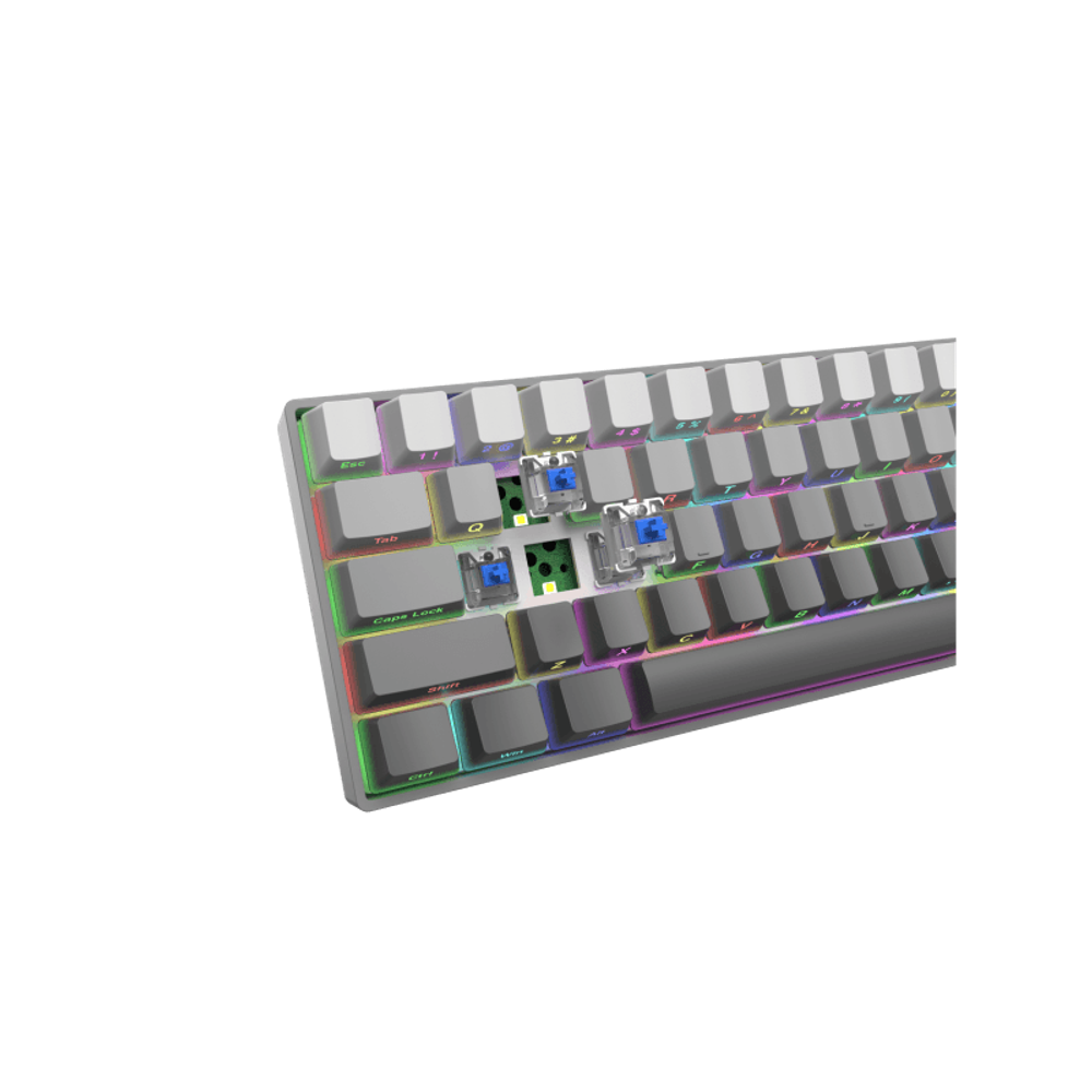 WHITE SHARK Tastatura GK-007721 NUNCHAKU / siva, mehanička, US-BLUE SW. slika 3