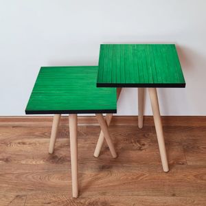 Nesting stolovi 2Shp342 - (2 komada) - boje: zelena, crna