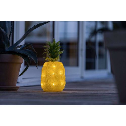 Konstsmide 6277-103 akrilna figura  ananas   toplo bijela LED narančasta, zelena slika 2