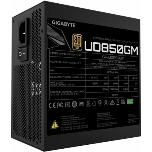 Gigabyte PSU Gold 80 Plus 850W GP-UD850GM slika 5