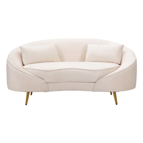 Mauro Ferretti Kauč SOFA 2 SEATERS OSLO WITH CUSHIONS CREAM cm 148X84X68 slika 2