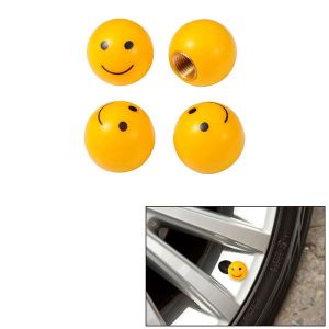 Kapice za ventil žute boje (Smile) - Set od 4 komada