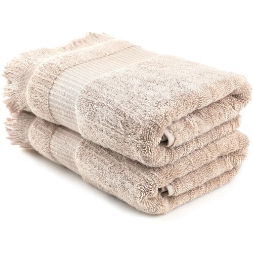 Zeus - Light Brown Light Brown Bath Towel Set (2 Pieces) slika 1