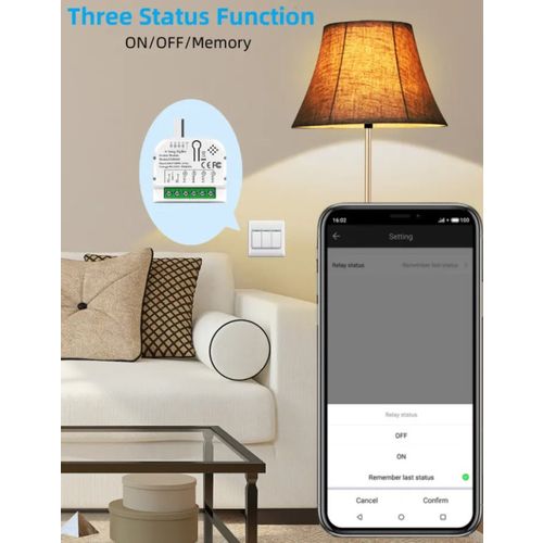 SMART-4GANG Tuya Wifi DIY Self-locking daljinski upravljac Smart Switch relejni modul DC 5V/7-32V AC slika 4