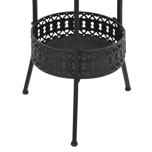 Bistro stol crni 40 x 70 cm metalni slika 35