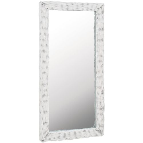 Pleteno ogledalo bijelo 50 x 100 cm slika 23