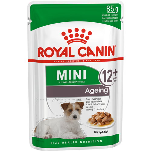 ROYAL CANIN SHN Mini ageing 12+ vrećica za psa, potpuna hrana za starije pse malih pasmina (od 1 do 10 kg) , stariji od 12 godina, 12x85 g slika 1