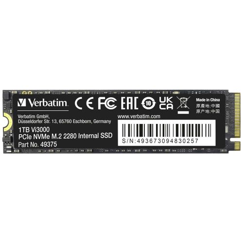 Verbatim Vi3000 1 TB NVMe/PCIe M.2 internal SSD PCIe NVMe 3.0 x4 Retail 49375 slika 1