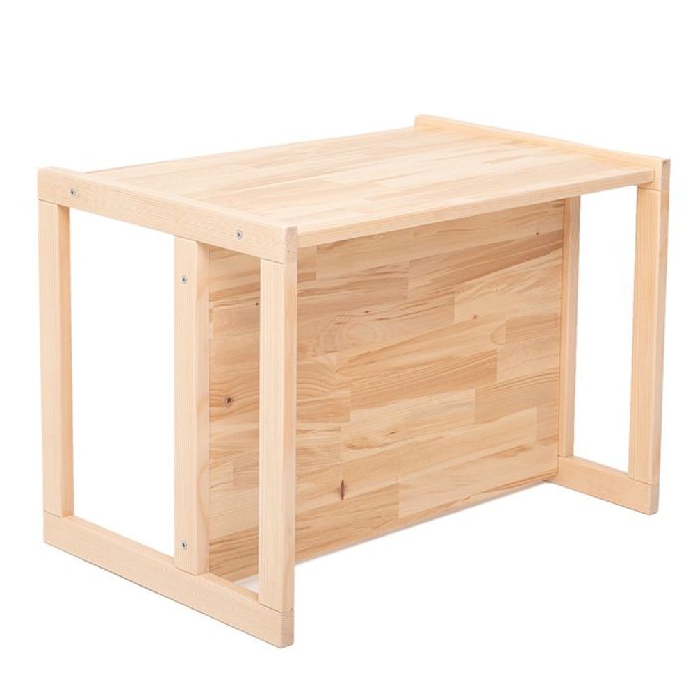 Kukka Montessori drveni sto i klupa 2U1, Natural Wood slika 1