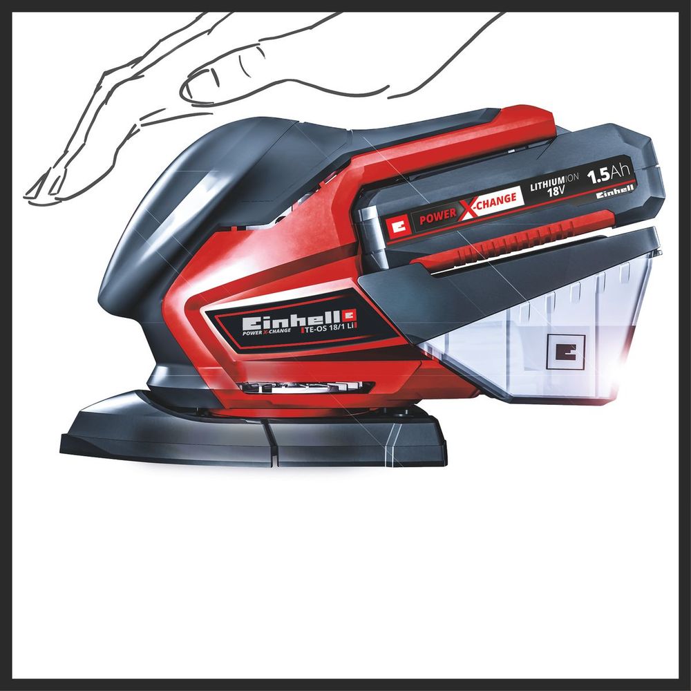 Einhell Akumulatorska vibraciona brusilica TE-OS 18/150 Li Solo slika 6
