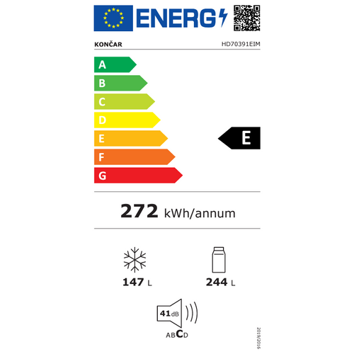 Končar hladnjak HD70391EIM slika 4