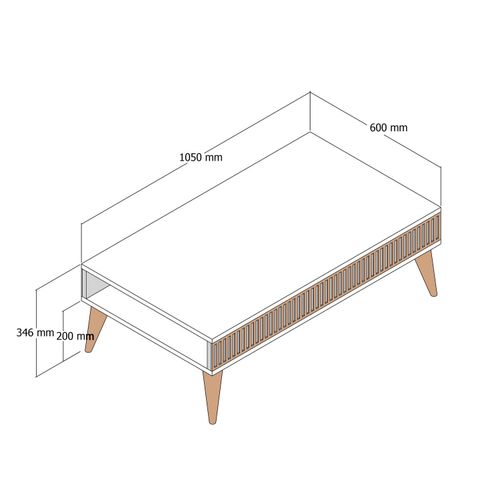 Milan - Walnut, Travertine Walnut
Travertine Coffee Table slika 4