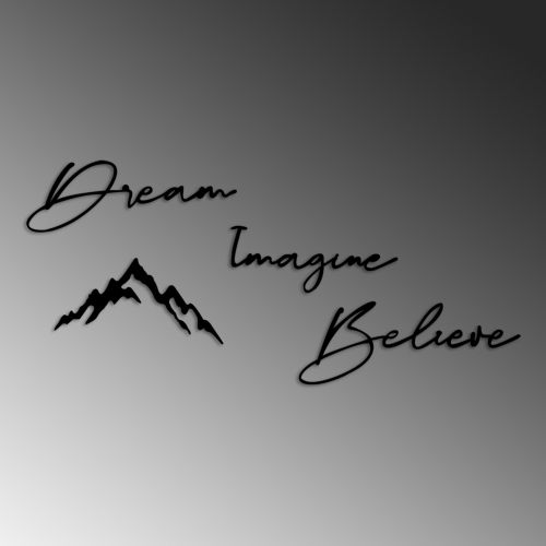 Wallity Metalna zidna dekoracija Dream Imagine Belive slika 5