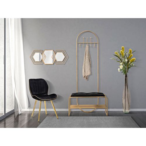 Mauro Ferretti Stolica Paris space black-gold set 2 pz cm 46x58x77 slika 8