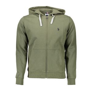 US POLO GREEN MEN'S SWEATSHIRT WITH ZIP