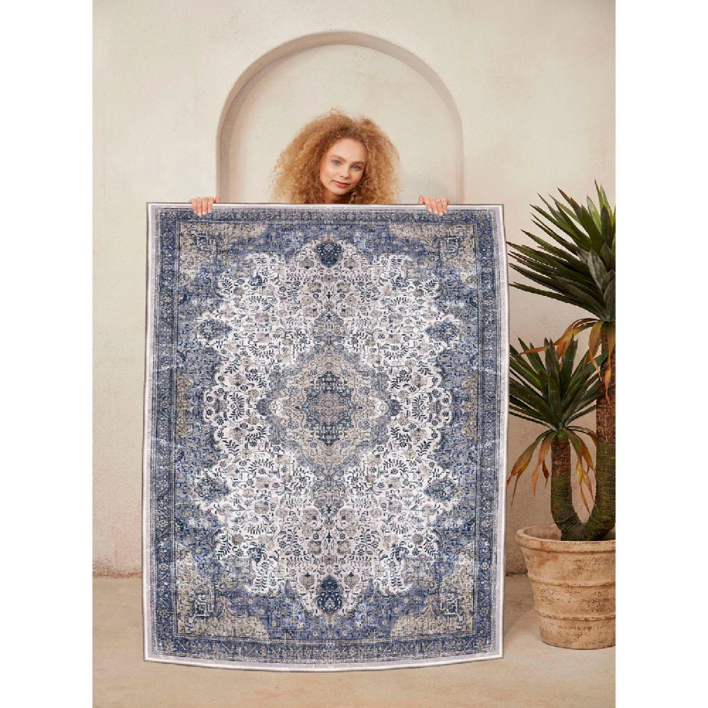 Elegantni Tepih WOOSONIL066 u Krem, Sivoj i Bež Boji (160 x 230 cm) slika 3